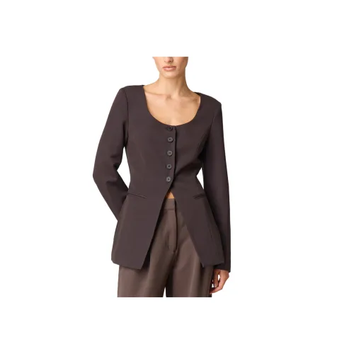 GLASSONS Scoop Шея Tailored Blazer Бизнес Костюм Женские