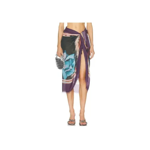 Jean Paul Gaultier Повседневный Длинный Юбка Женские Фиолетовый