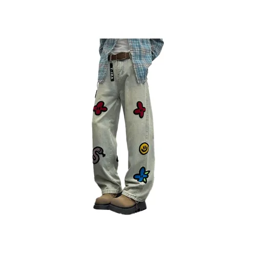 T IRA Синий Без Бренда Застежка Унисекс Джинсы