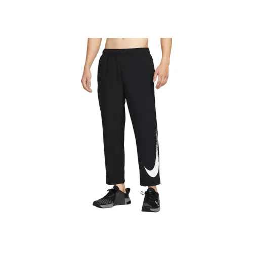 Найк Вязаные Тренировочные Штаны Мужские Черные