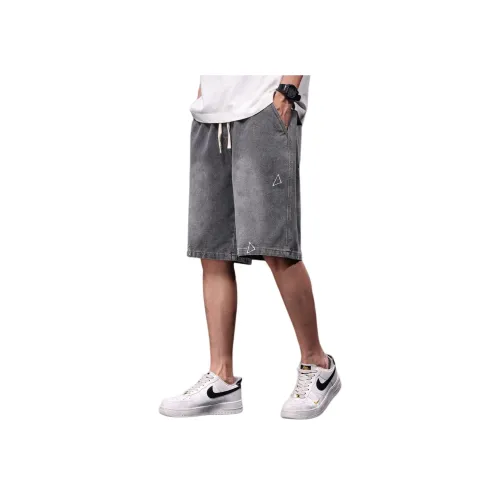 Tonlion Джинсовые шорты Мужские Черные Серые