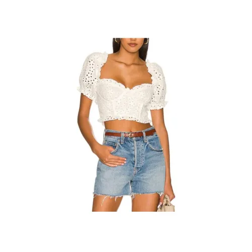 FOR LOVE LEMONS КРОП ТОП Женский Белый