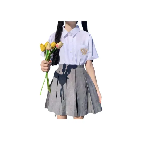 EFCR Белый топ + Серая юбка Женская униформа