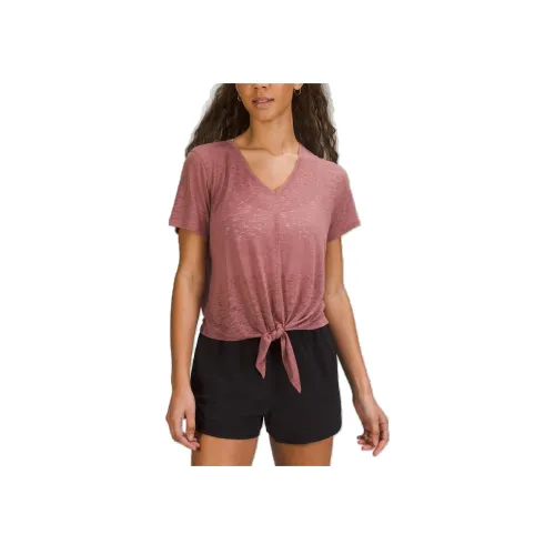 lululemon T-Shirt Женская Дымчатый Розовый