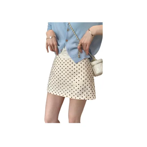 AN Абрикос с LINING Женские Повседневные короткие юбки