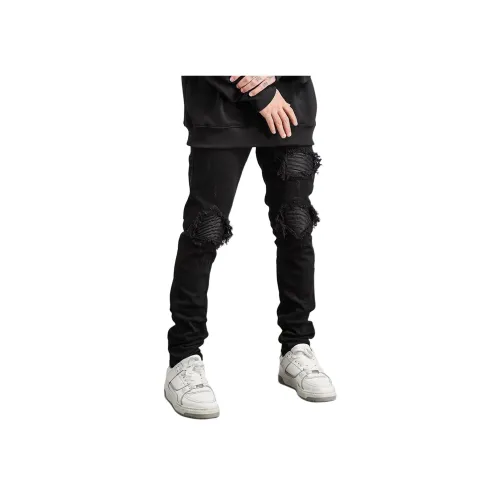 REXSHION Черные Унисекс Джинсы