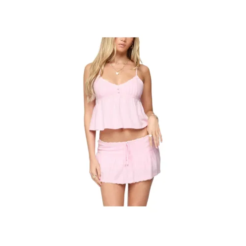 Edikted Selene Lacey Плиссированный Майка Топ на бретелях Женские