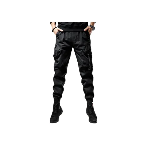 VUAS Осенние Повседневные Штаны Унисекс Черный Серый Армейский Зеленый