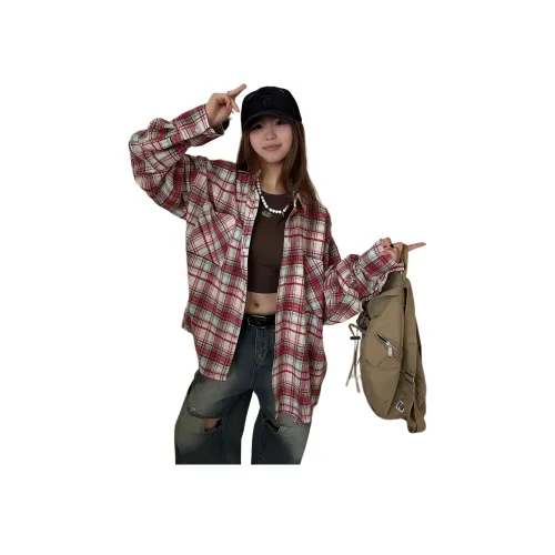 RDRE Женские рубашки в красной клетке