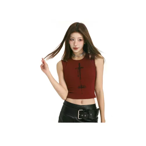 La Chapelle Red Women's Tank Tops