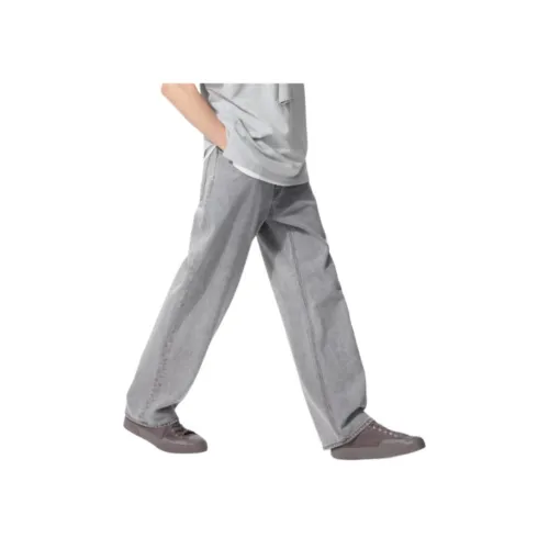 UNIQLO Светло-серый Мужские Джинсы