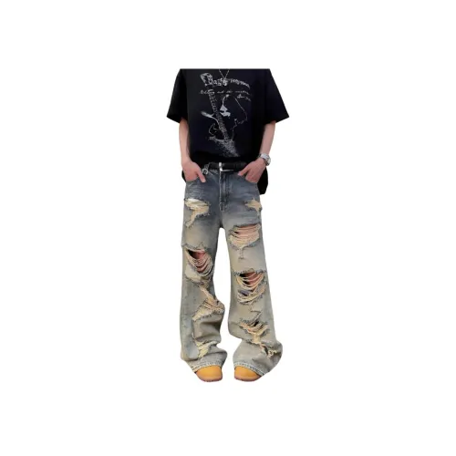 MORii Blue Unisex Jeans MORii Синий Унисекс Джинсы