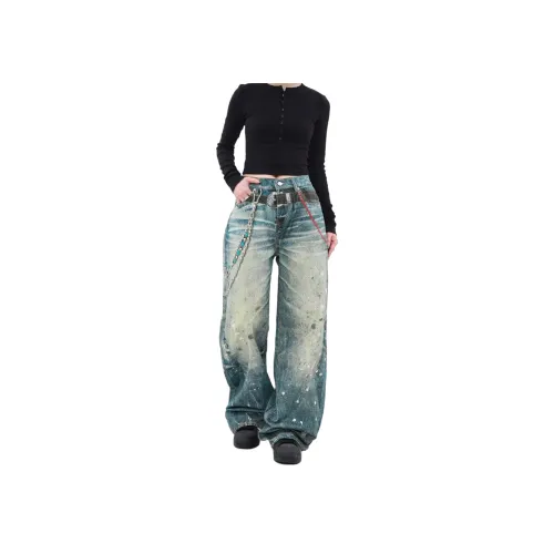 REXSHION Blue Unisex Jeans REXSHION Синий Унисекс Джинсы