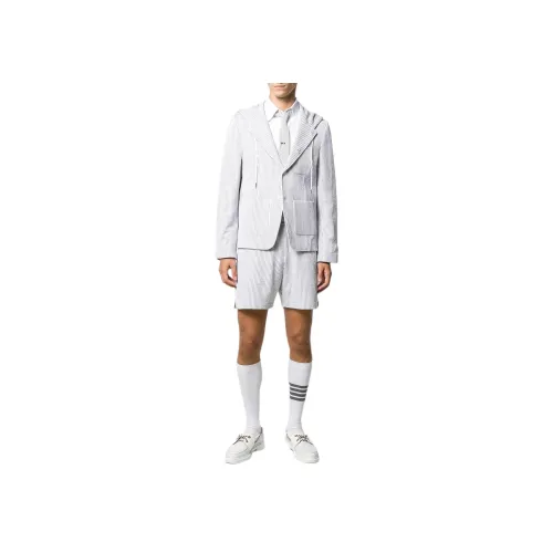 THOM BROWNE Light Gray Men's Casual Shorts  
THOM BROWNE Светло-серые мужские повседневные шорты