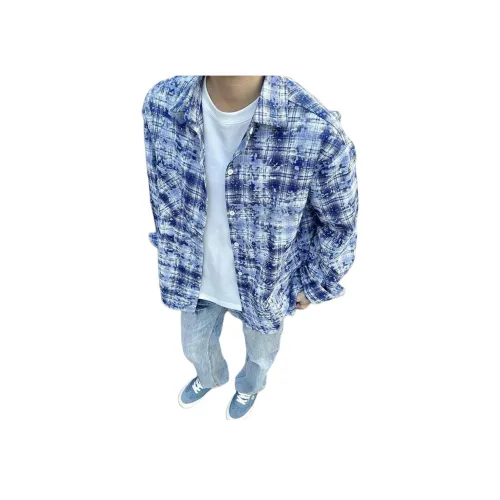 DANJUE Синий Унисекс Рубашки