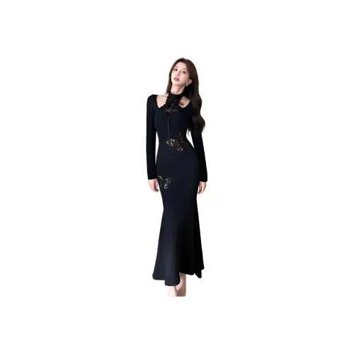 BVODE Длинное платье с длинными рукавами женское