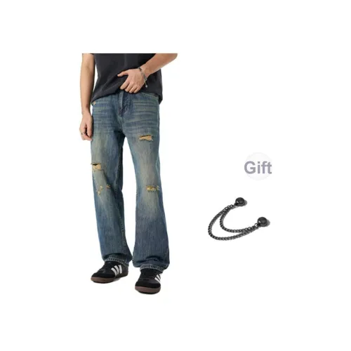 JHO Павлин Темно-синий Унисекс Джинсы