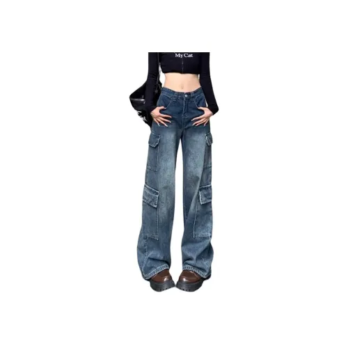 NHZN Нано Синий Женские Джинсы