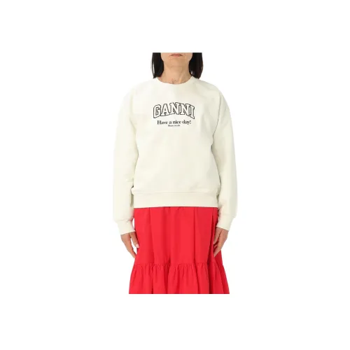 GANNI Белый Женские Свитшоты