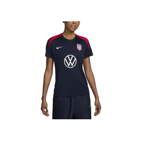 nike Футбол Джерси Женские Obsidian Спортивный Красный Белый