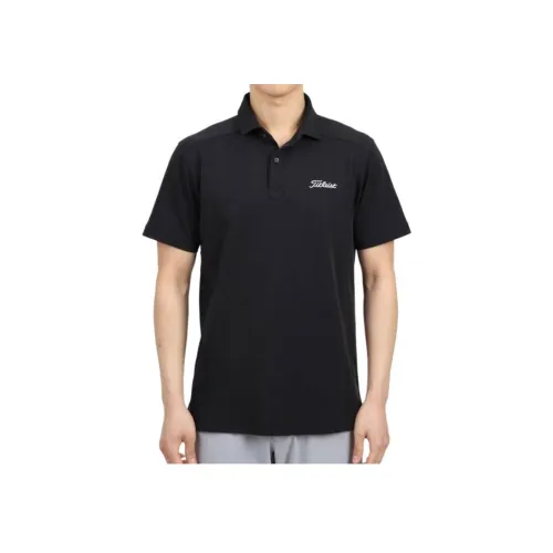 TITLEIST Мужская поло рубашка черного цвета