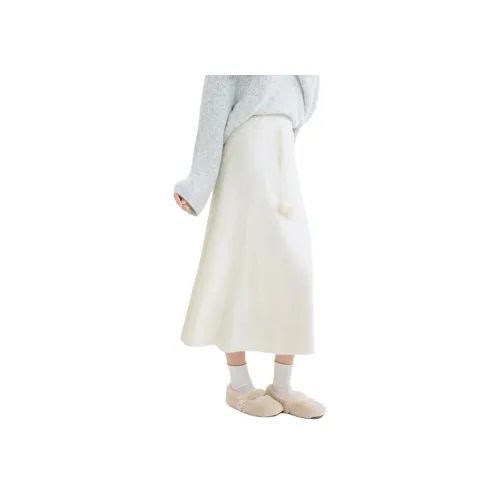 RDRE Экрю Женские Повседневные Длинные Юбки