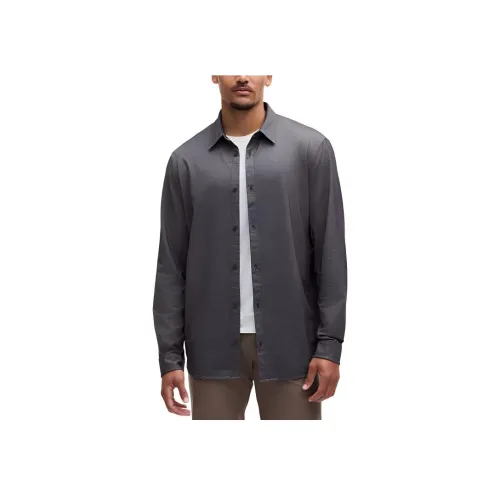 lululemon Рубашка Мужская Enzyme Окрашенная Полночный Черный