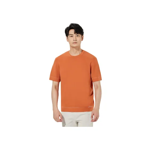 LESS IS MORE Теплый оранжевый 25XTX5082Y Мужская T-рубашка