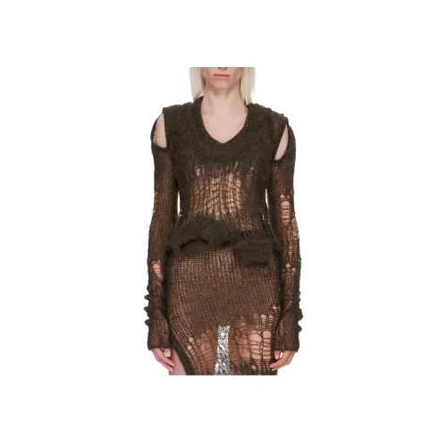 RICK OWENS Коричневый Женский Трикотаж