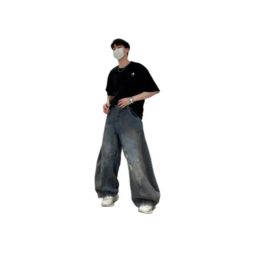 MORii Грязно-синие унисекс джинсы