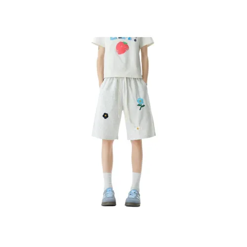 XUJIA Бело-серый вереск Унисекс Повседневные шорты