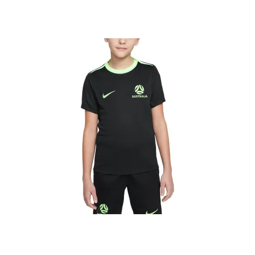 nike AcademyDri Форма T Рубашка Черный Лайм Подростки