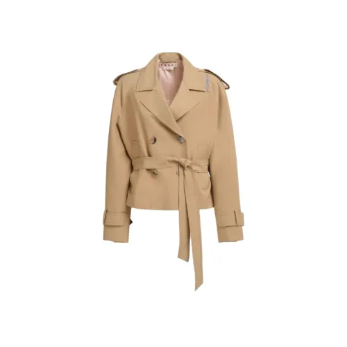 MARNI Тренчкот Женский Хаки