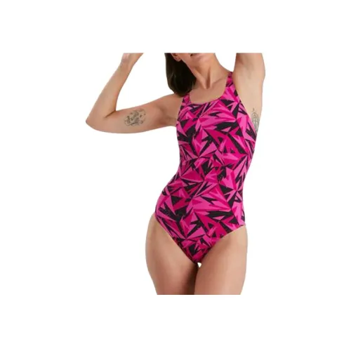 Speedo Все Over Hyperboom Ван-Пис Купальник Женские Электрический Красно-розовый