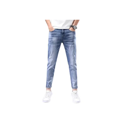 BINGSHENG Blue Unisex Jeans BINGSHENG Синий Унисекс Джинсы