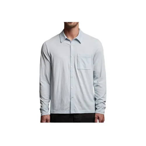 JAMES PERSE Светло-синие мужские рубашки