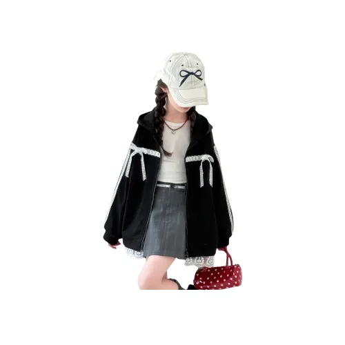 La Cergo Кружево Trims Бант Куртки и Пальто Детский