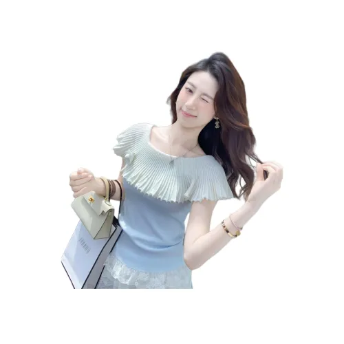 Fish rabbits Небесно-голубой Женский Трикотаж