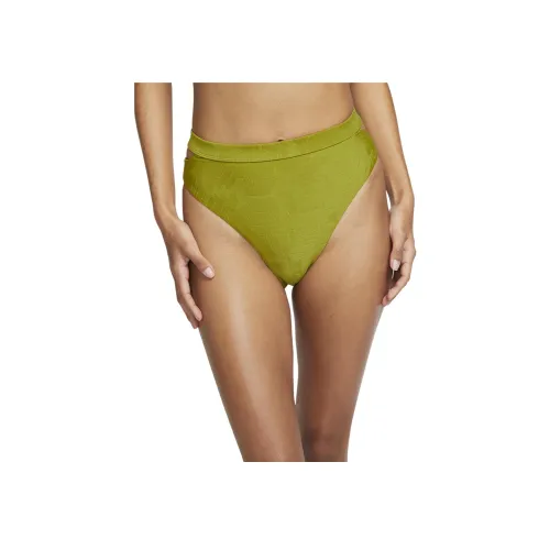 Плавки Nike SwimWomen's Cut Out High Waisted Bikini Bottoms цвет мшисто-зеленый