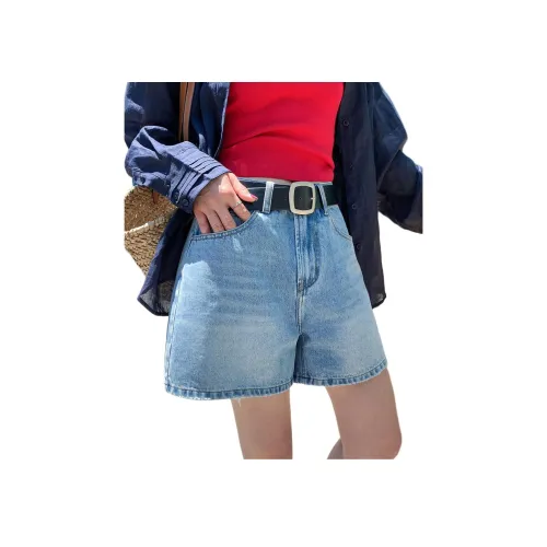 NANING9 Джинсовые шорты Женские Blue