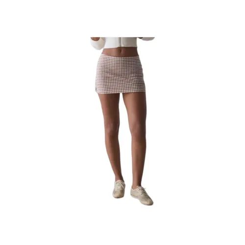 Urban Outfitter Коричневый Квадрат Женские Повседневные Короткие Юбки