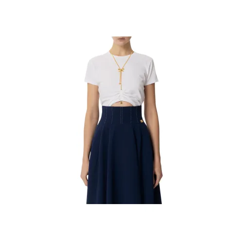 Elisabetta Franchi Стандартная T-рубашка Женская Белая