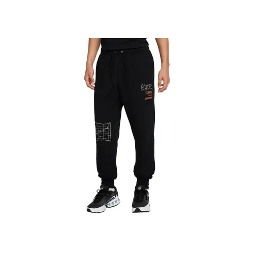 Найк Вязаные Тренировочные Штаны Мужские Черные