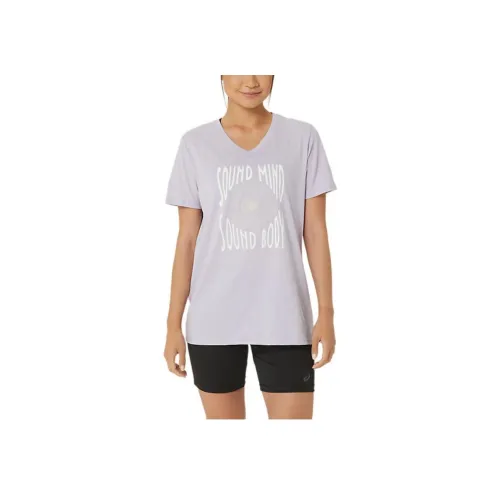 ASICS Sunflower Slogan Фиолетовый Женские T-рубашки