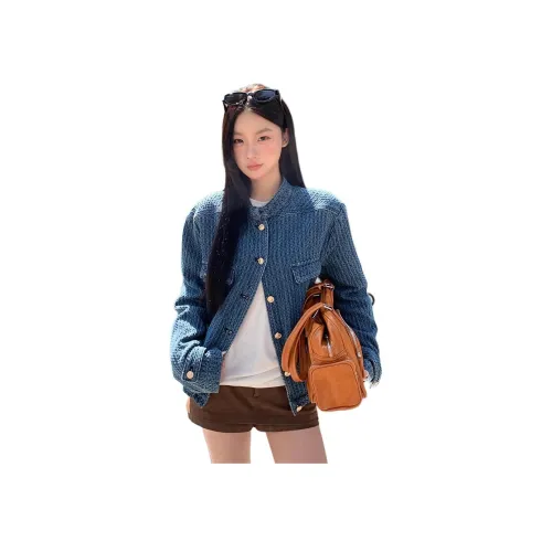 MUCCHIC Выстиранный Синий Женский Куртка