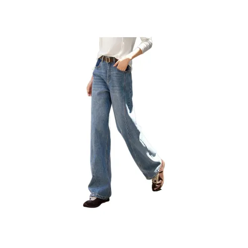 XWI Пыльно-синие женские джинсы