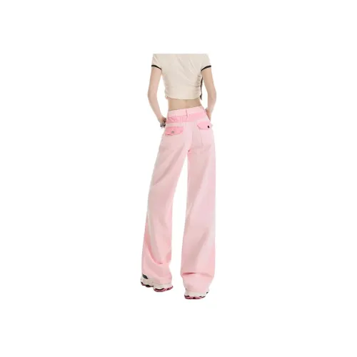 Concubine Zhu Джинсы Женские Розовые