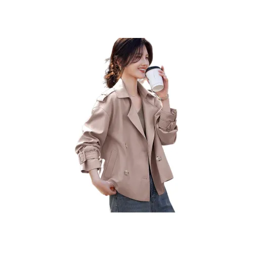 XWI Серый Розовый Женский Тренч