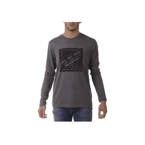 EMPORIO ARMANI EA7 Серые Мужские T-Рубашки