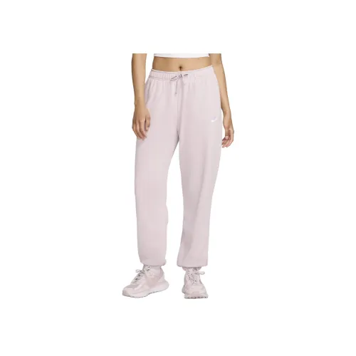 Nike Sportswear Club Вязаные тренировочные штаны женские платиново-фиолетовые